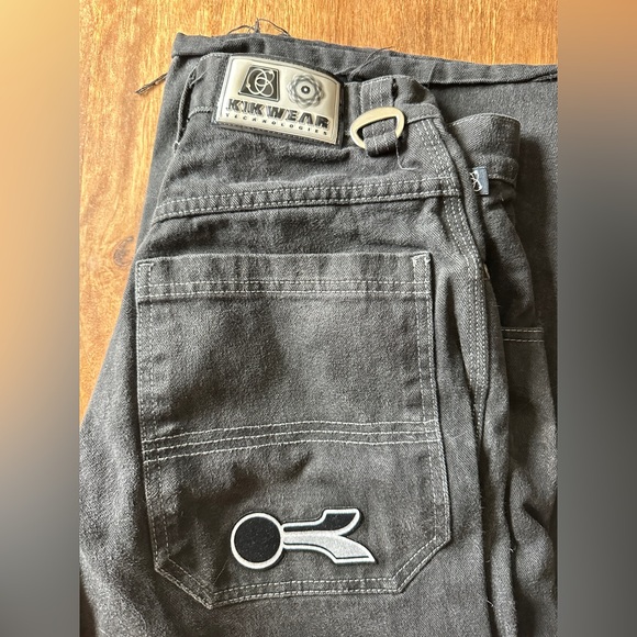 kikwear Other - Kikwear Vintage Wide Leg Rave Pants Black 90s/Y2K Size 30